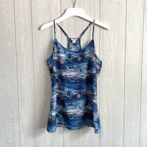 J. Crew Blue Palm Tank Size 6
